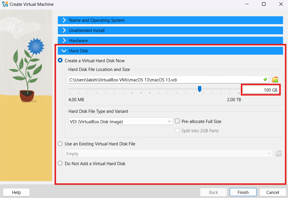 Hard-disk-space-VM